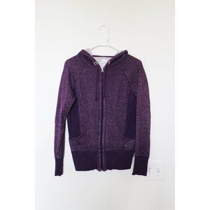 Maurices Purple Long Sleeve Fleece Contoured Zip Hoodie Size S